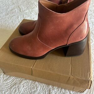 Lucky Brand Leather Ankle Booties - Brown